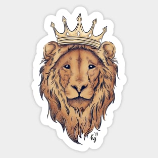 Liam the Lion (color) Sticker